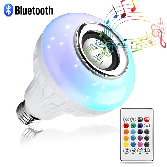 Żarówka LED z Głośnikiem Bluetooth RGB E27 – Smart Light 12W z Pilotem